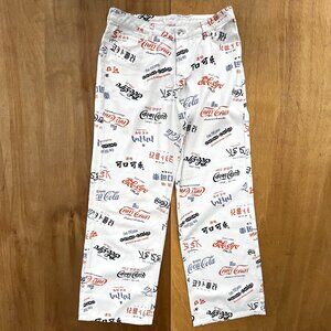 H&M DIVIDED COCA COLA STRAIGHT WIDE LEG JEANS WOMEN’S sz 12 High Rise Denim